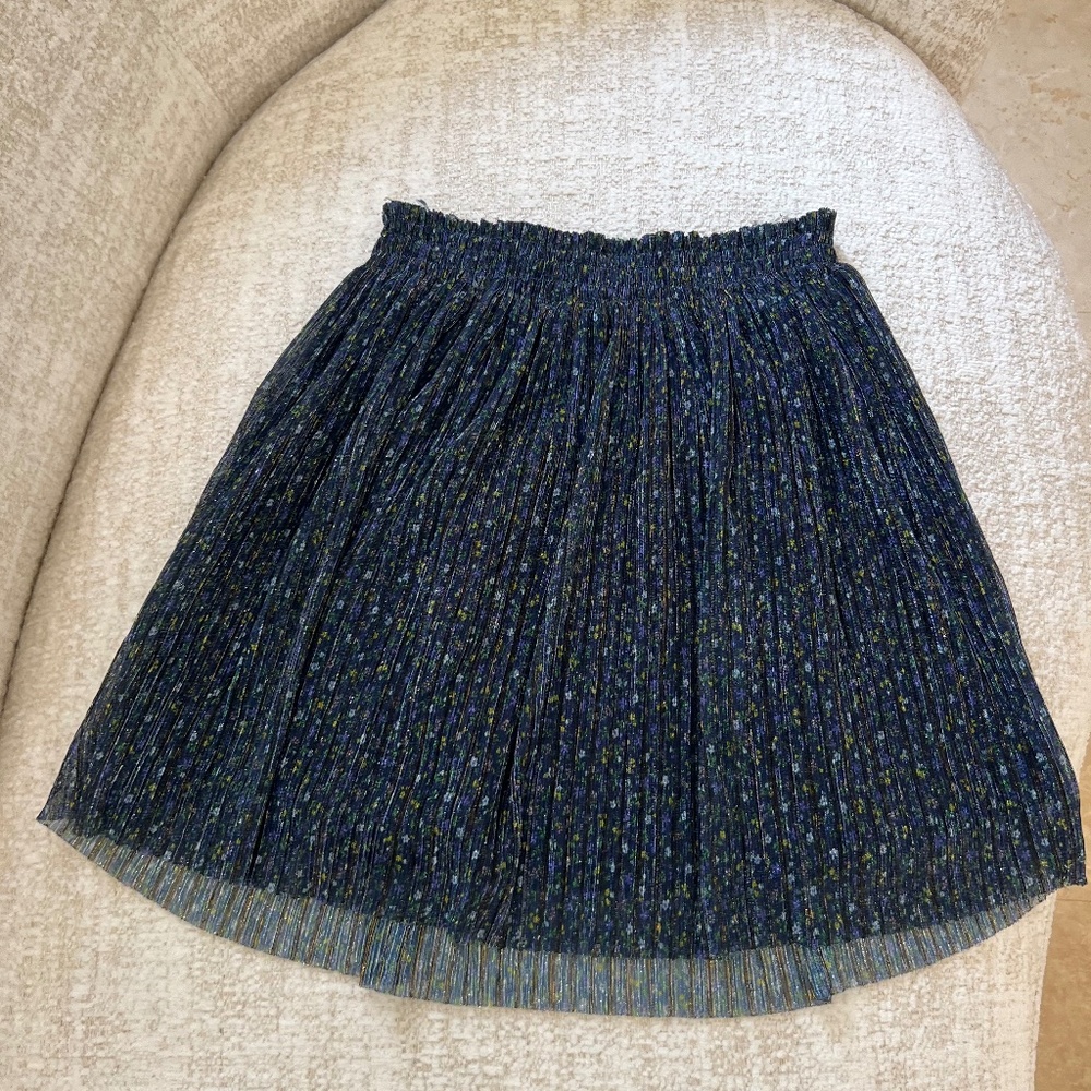 Zara kids shiny skirt. Navy